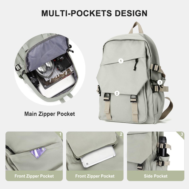 coowoz Lightweight School Bag College Laptop Backpack for Men Women Travel bag High School Middle Bookbag for Boy Girls - Image 3