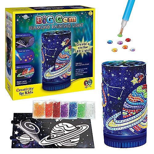 Creativity for Kids Big Gem Diamond Painting Light Create Your Own DIY Night Light Diamond Arts and Crafts Kit for Kids Ages 6 - Image 1