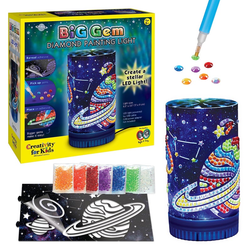 Creativity for Kids Big Gem Diamond Painting Light Create Your Own DIY Night Light Diamond Arts and Crafts Kit for Kids Ages 6 - Image 2