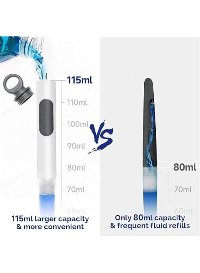 MIXDE Toilet Bowl Brush Holder Set: Silicone Toilet Brush with Refillable Handle Dispenser - Bathroom Scrubber Toilet Brush - Deep Cleaning Bathroom Scrub Brush  - Image 2