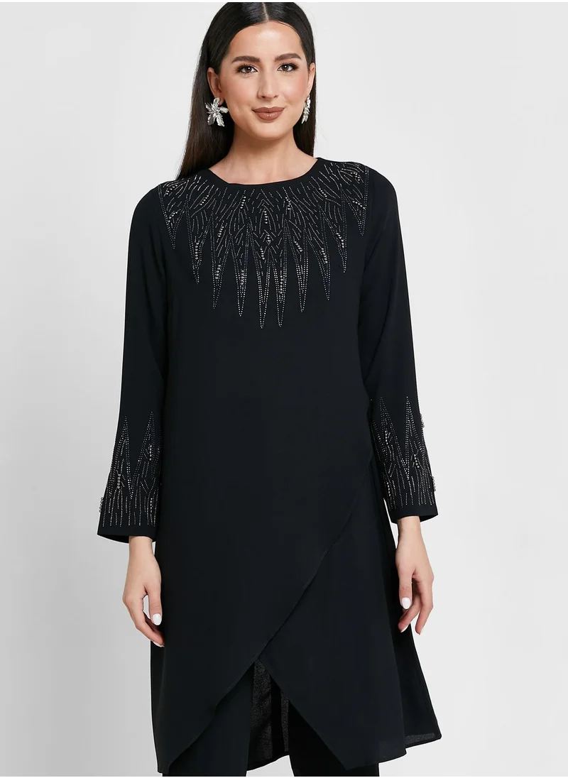 Khizana Embroidered Detail Tunic & Pant Set