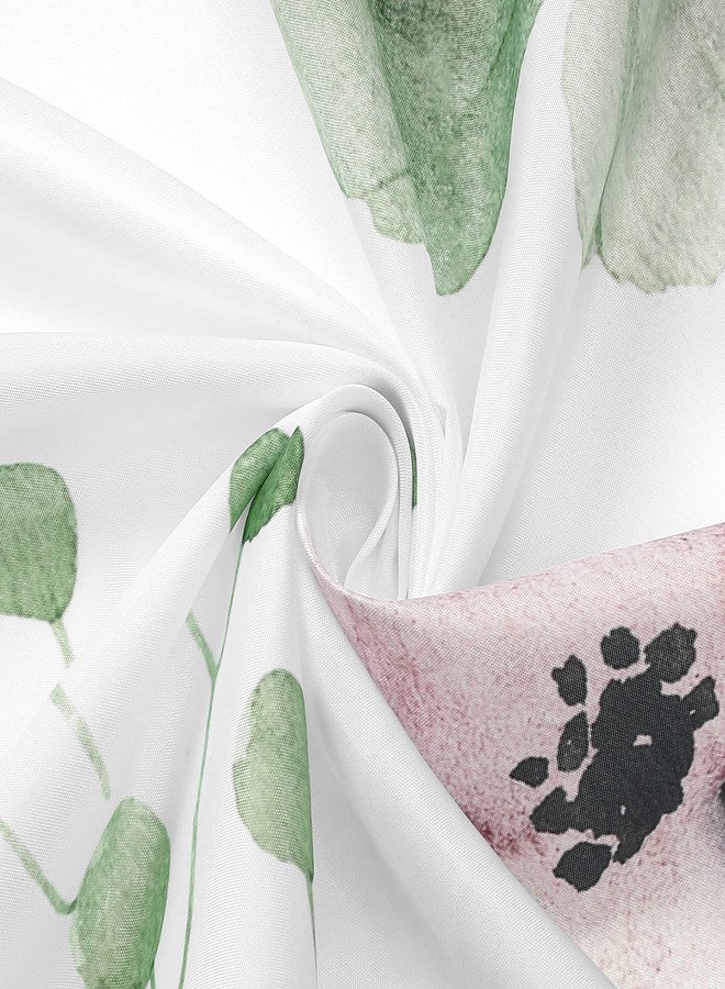Gibelle Watercolor Floral Shower Curtain, Sage Green Beige Flower Shower Curtain for Bathroom, Modern Minimalist White Waterproof Fabric Shower Curtain Set with Hooks 72x72 Inch - Image 5