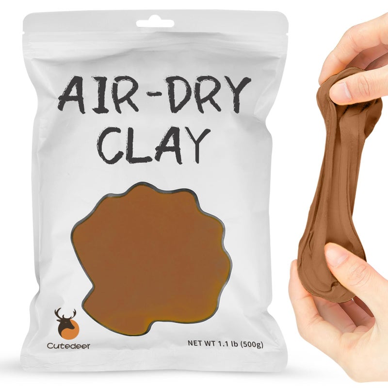 Cutedeer Brown Air Dry Clay 11lb Foam Modeling Clay Soft Squishy Molding for Kids Adults Arts Crafts Project Slime Supplies11lb 1 Pack Brown - Image 2