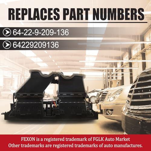 FEXON مجموعة فتحة تكييف الهواء الأمامية، شبكة هواء جديدة في لوحة القيادة، بديل لفتحات 2011-2016 بي إم دبليو 5 سيريز 528i 535i 535d 535 550i M5 رقم القطعة 64229209136 - Image 3