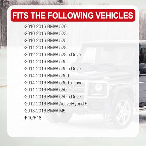 FEXON مجموعة فتحة تكييف الهواء الأمامية، شبكة هواء جديدة في لوحة القيادة، بديل لفتحات 2011-2016 بي إم دبليو 5 سيريز 528i 535i 535d 535 550i M5 رقم القطعة 64229209136 - Image 5