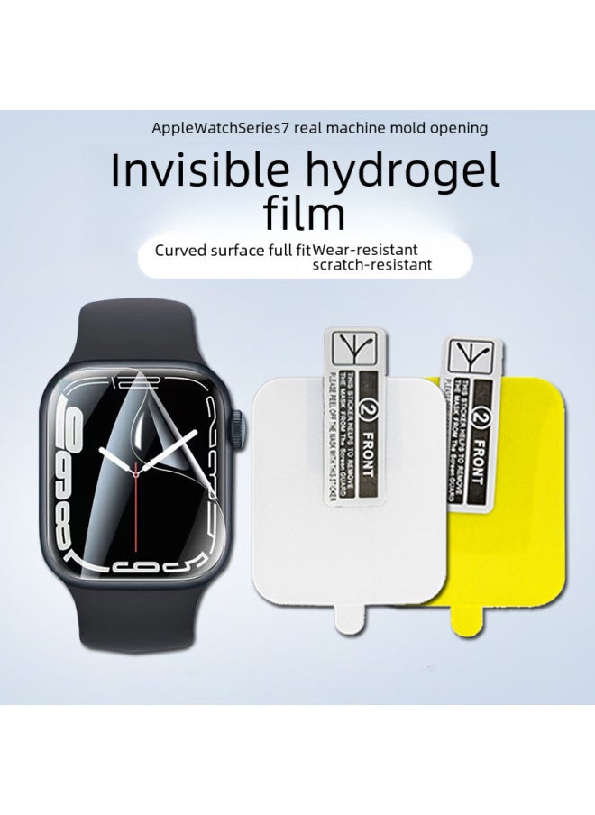 Generic - Applicable AppleWatch 9 Protective Film Apple Watch Film I8 Curved Surface HD Hydrated Film 45SE Frosted Soft Film-Color:Small Scratch Card (3*5cm)-Dimensions:Iwatch*40mm(5/6/7/se Generation) - Image 1
