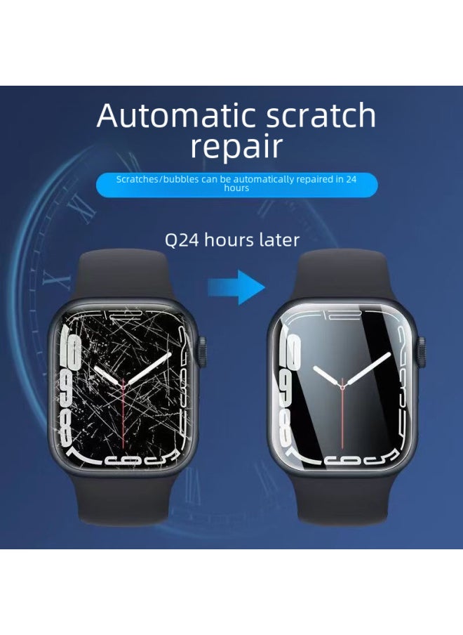 Generic - Applicable AppleWatch 9 Protective Film Apple Watch Film I8 Curved Surface HD Hydrated Film 45SE Frosted Soft Film-Color:Small Scratch Card (3*5cm)-Dimensions:Iwatch*40mm(5/6/7/se Generation) - Image 1