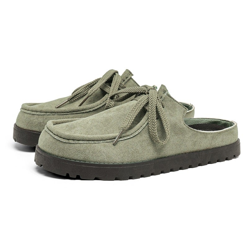 Fashion Retro Lace-Up Kangaroo Shoes Casual Edition Shoes Thick Sole All-Match Bocken Shoes Half-Drag Men'S And Women'S Shoes - Image 1