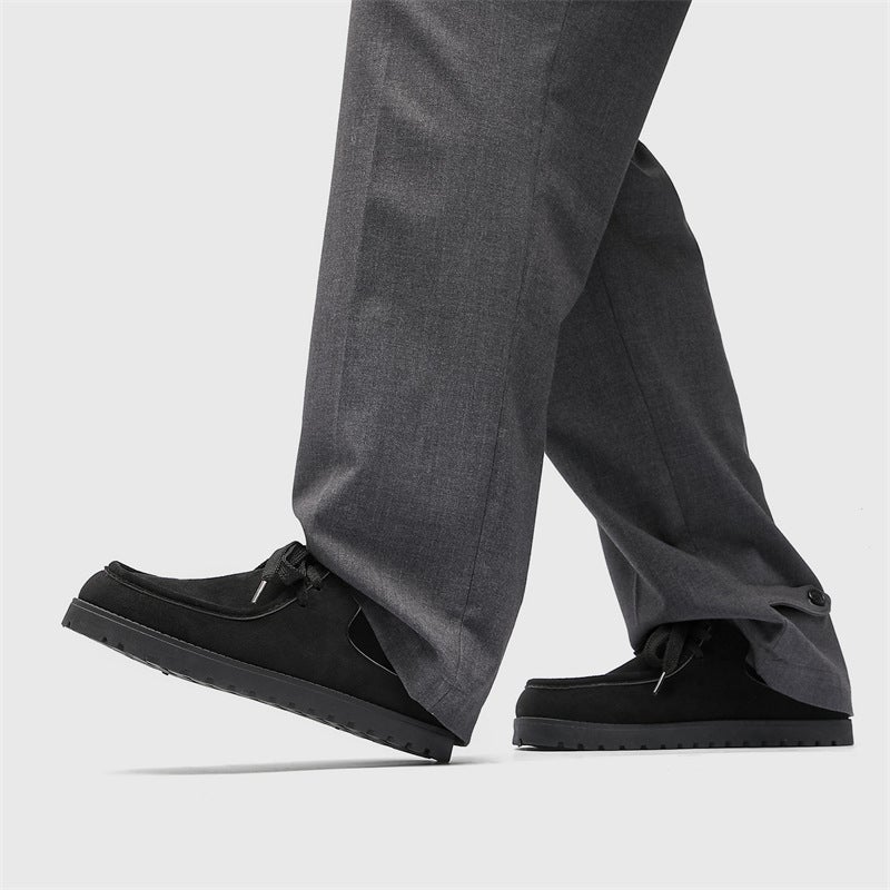 Fashion Retro Lace-Up Kangaroo Shoes Casual Edition Shoes Thick Sole All-Match Bocken Shoes Half-Drag Men'S And Women'S Shoes - Image 4