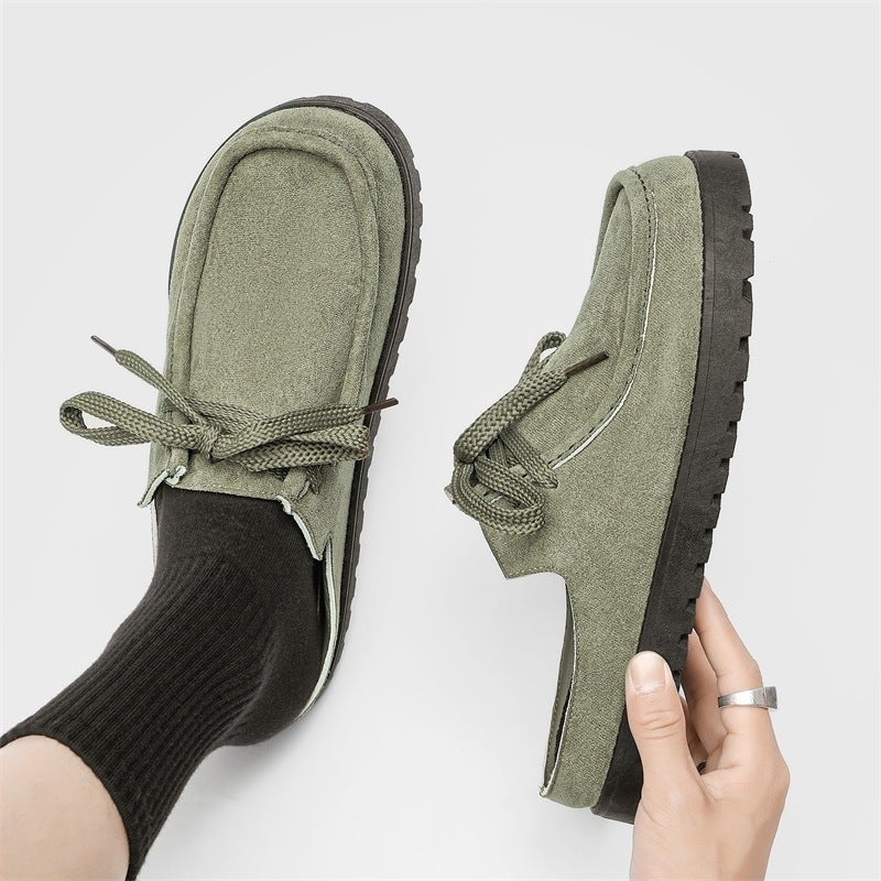 Fashion Retro Lace-Up Kangaroo Shoes Casual Edition Shoes Thick Sole All-Match Bocken Shoes Half-Drag Men'S And Women'S Shoes - Image 3