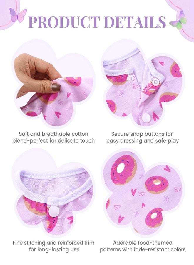 BABESIDE Reborn Baby Doll Clothes for 17-22 Inch Dolls, 5 Sets Baby Doll Clothes Outfits Accessories - Romper Suit and Headband for Boy&Girl Kids Gift - Image 4