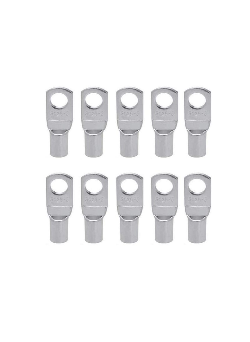 Copper Cable Lugs 10Pcs Set-Wire Terminals, Connector Cable lugs Ring Battery SC Terminals, for Marine, Solar, Automotive, Electric, Home Applications etc (Hole Size 8mm, Cable Size 6mm)  - Image 3