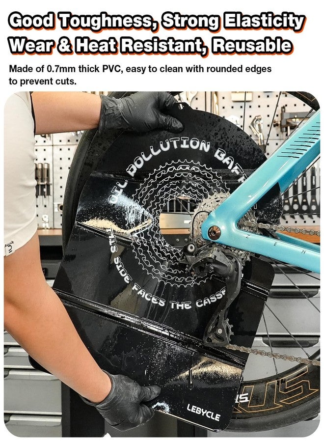 LEBYCLE Bike Disc Brake Cover, Foldable Grime Guard for Bicycle Cleaning, Prevents Oil & Dirt Splash, Easy Storage & Corrosion Protection for MTB & Road Bikes - Image 5