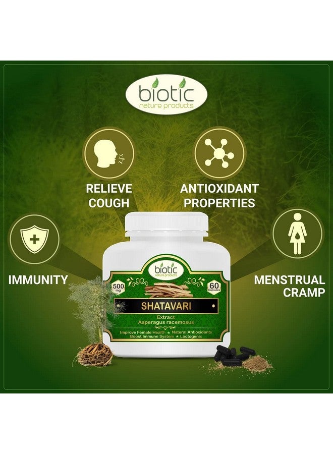 Biotic كبسولات شاتافاري البيوتيك (مستخلص الهليون الراسموس) 500 ملغ - 60 كبسولة نباتية - Image 3