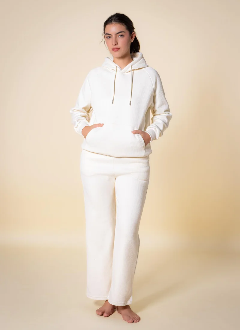 SHAPES TEXTURED COMFORT HOODIE SET