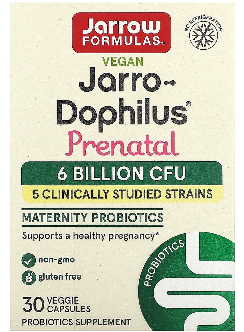 jarrow formulas Vegan Jarro-Dophilus, Prenatal, 6 Billion CFU, 30 Veggie Capsules