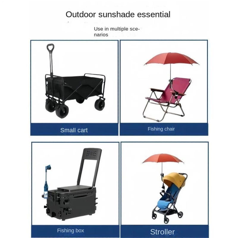 Umbrella Holder For Chair Wheelchair Sun Shade Support Bracket Fishing Umbrella Holder Black For Patio Picnic Balcony Lawn Beach Camping Outdoor Garden - Image 5