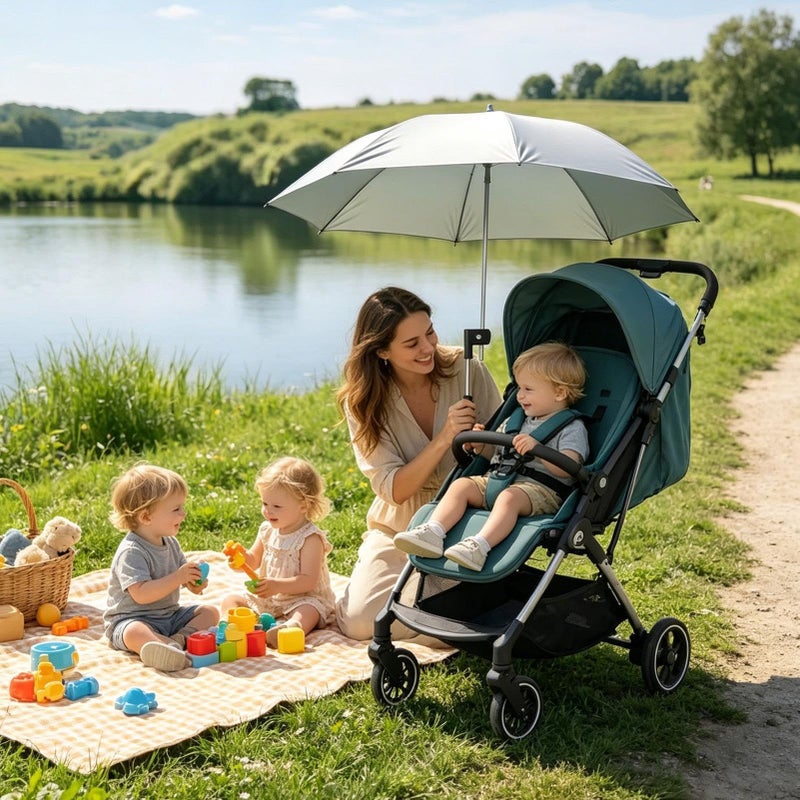 Umbrella Holder For Chair Wheelchair Sun Shade Support Bracket Fishing Umbrella Holder Black For Patio Picnic Balcony Lawn Beach Camping Outdoor Garden - Image 3