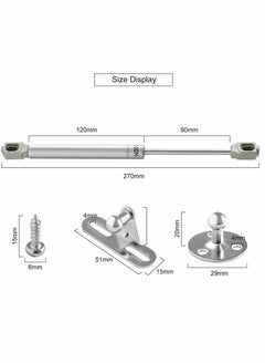 Y&D Gas Struts, 100N/22.5lb Shocks, Lid Stay Cabinet Door Lift Support, for Support Doors Hydraulic Shock Toy Box Absorber Soft Closing Hinge Accessories, 10 in (4-Pcs Set)  - Image 5
