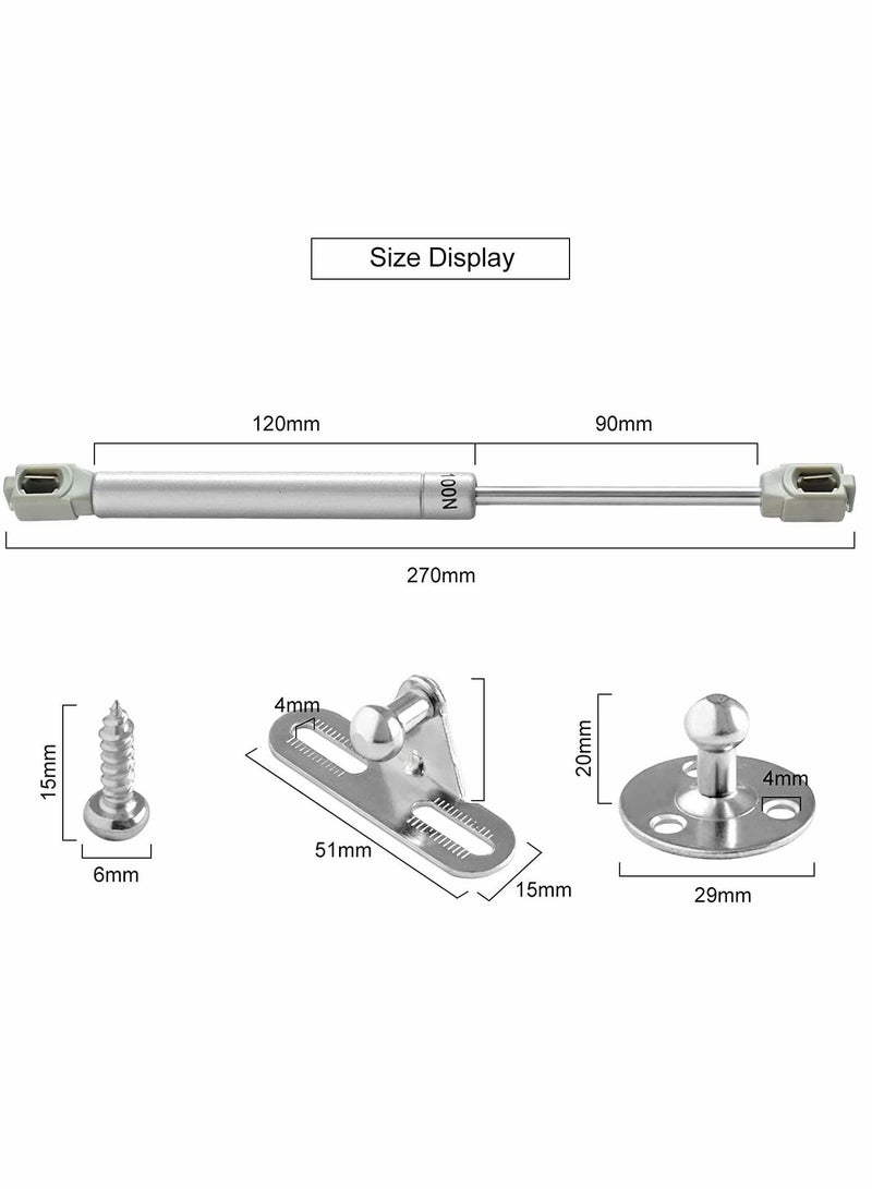 Y&D Gas Struts, 100N/22.5lb Shocks, Lid Stay Cabinet Door Lift Support, for Support Doors Hydraulic Shock Toy Box Absorber Soft Closing Hinge Accessories, 10 in (4-Pcs Set)  - Image 5