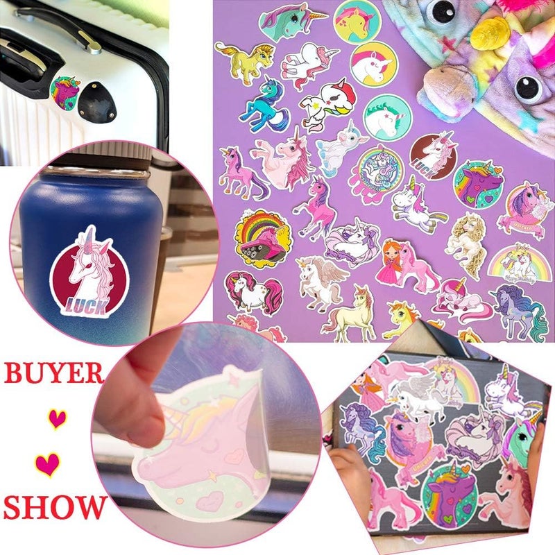 QTL Stickers for Kids Unicorn Stickers for Girls Unicorn Laptop Stickers Unicorn Vinyl Sticker for Water Bottles Bike Stickers for Girls - Image 3