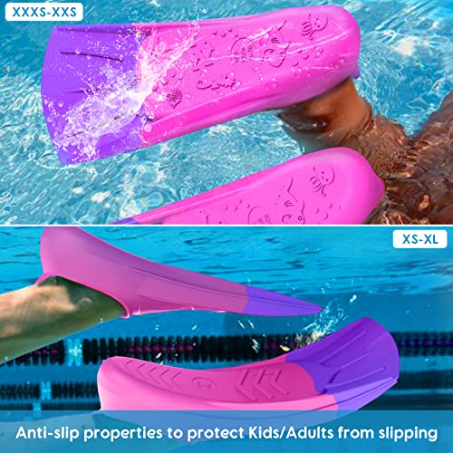 Gintenco Swim Fins, Swim Training Fins for Snorkeling Swimming Diving, Travel Size Flippers with Bag，Floating Fins for Adults Men Women Kids - Image 3