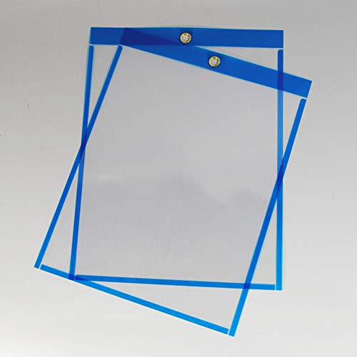EnvyPak Job Ticket Holders - 9"x12" - Pack of 30 (Blue) Top-Loading with Eyelet for Hanging - Image 4