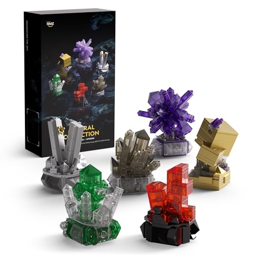 Nifeliz Geology Rock Collection Building Set for Adults 6 Different Kinds of Gemstone Model Toys Creative Desk Decoration Fun Gift for Mineral Lovers 616PCS NF10306 - Image 1