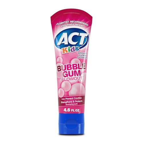 ACT Kids Anticavity Fluoride Toothpaste 4.6 oz. Bubble Gum Blowout - Image 1