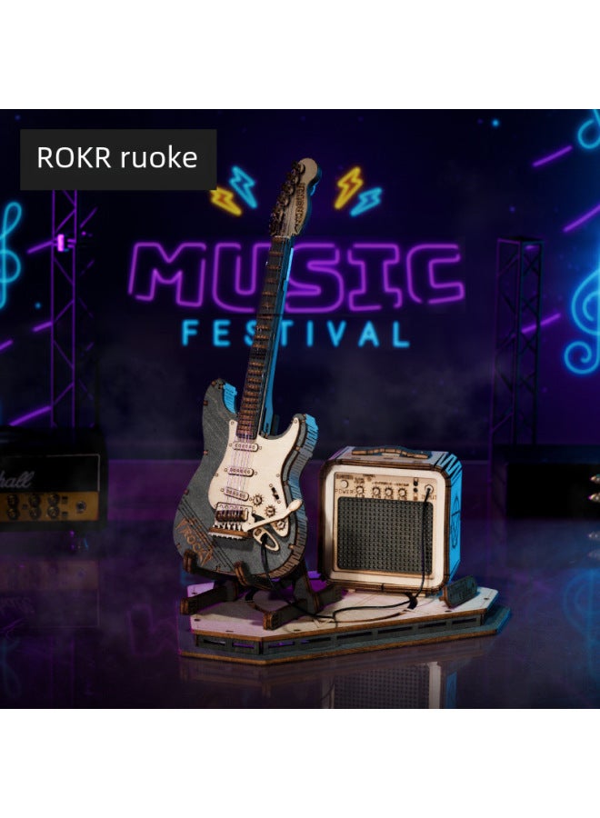 Ruoyi 3d Puzzle Puzzle Puzzle Children's Wooden Puzzle Model Creation Set Puzzle Toy-Color:TG406: On The Cloud. Hot Air Balloon - Image 5