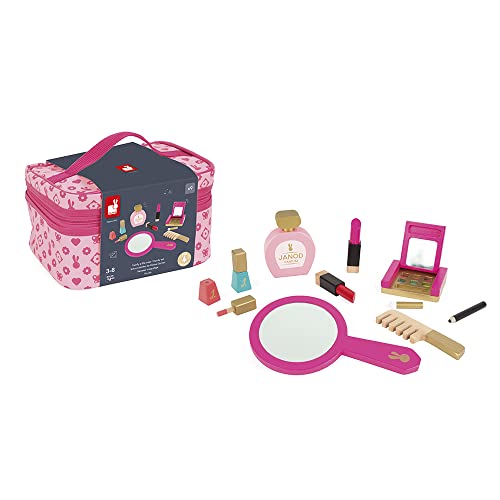 Janod Little Miss Vanity Case 9 Piece Pretend Play Set Ages 3 J06514 - Image 1