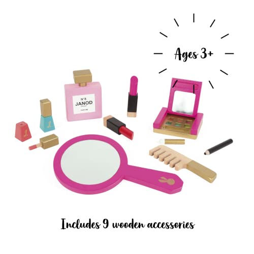 Janod Little Miss Vanity Case 9 Piece Pretend Play Set Ages 3 J06514 - Image 5