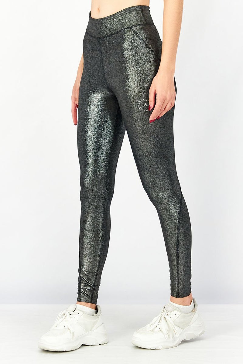 Adidas أديداس بواسطة ستيلا مكارتني نساء ملابس رياضية ضيقة للتدريب، فضي - Image 2