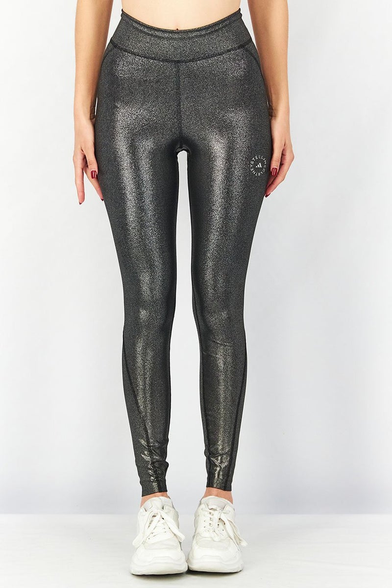 Adidas أديداس بواسطة ستيلا مكارتني نساء ملابس رياضية ضيقة للتدريب، فضي - Image 1