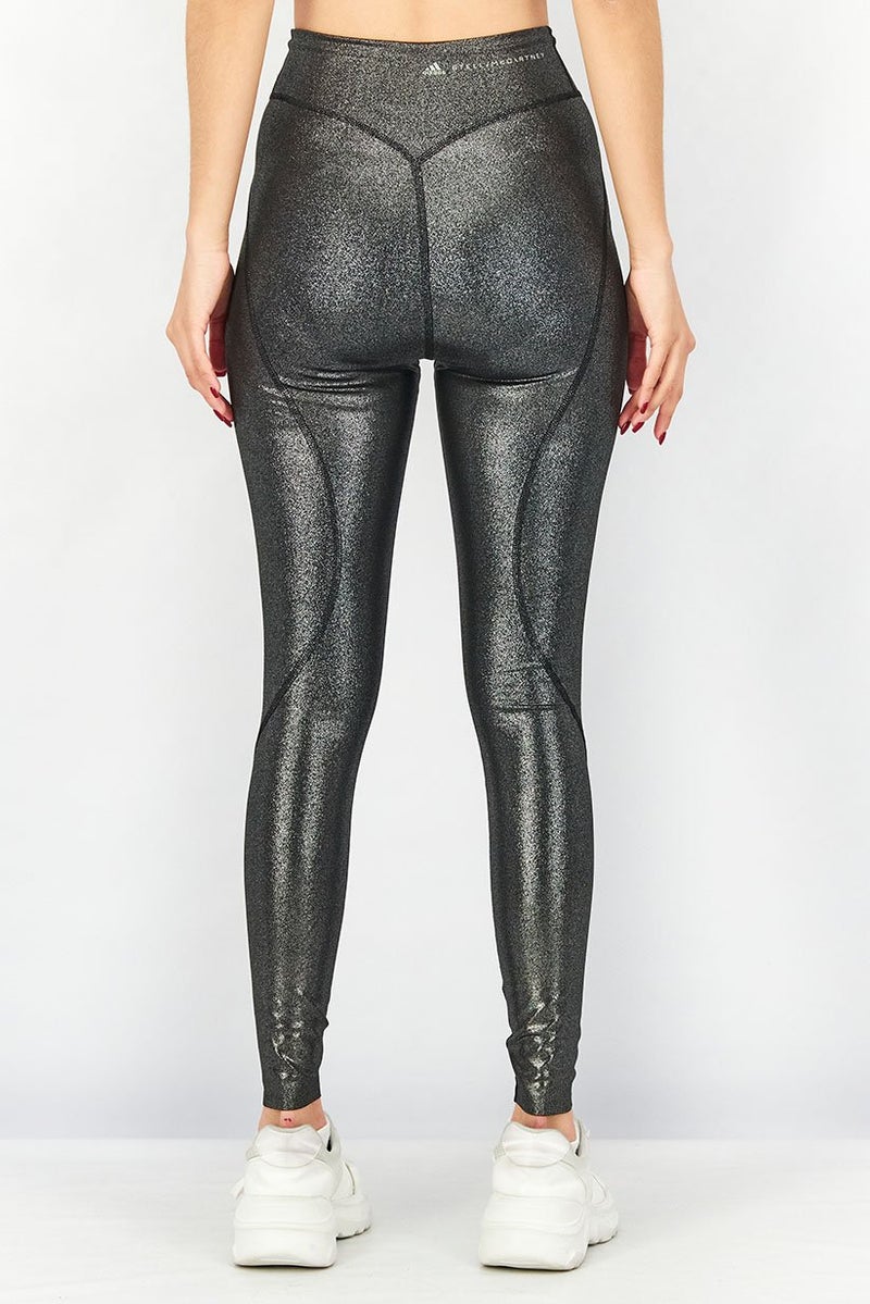 Adidas أديداس بواسطة ستيلا مكارتني نساء ملابس رياضية ضيقة للتدريب، فضي - Image 3