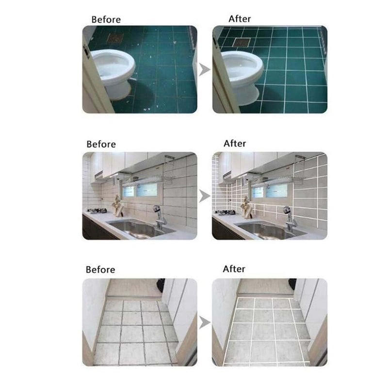 SOLARAE 150ml Tile Gap Repair Filler, Home Waterproof Tile Gap Refill Agent, Grout Tiling Tile Reviver Repair, for DIY Home Sink Gaps, Tile Grout for Kitchen Bathroom Living Floor (Gold, 150ml) - Image 5