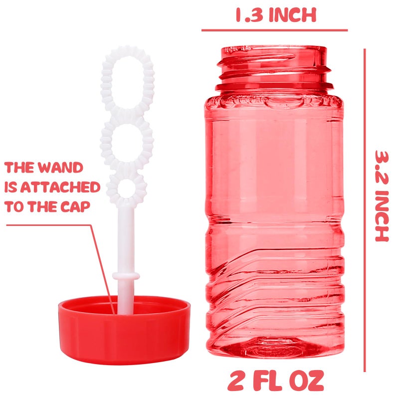 MAPIXO 48 Pack Bubble Bottle with Wand Attached to the Cap 8 Colors Bubbles Bulk Set for Kids Party Favors Blower Bubbles Refill Toy for Toddler Summer Outside Birthday Gift Goody Bag Stuffers Supplies - Image 3
