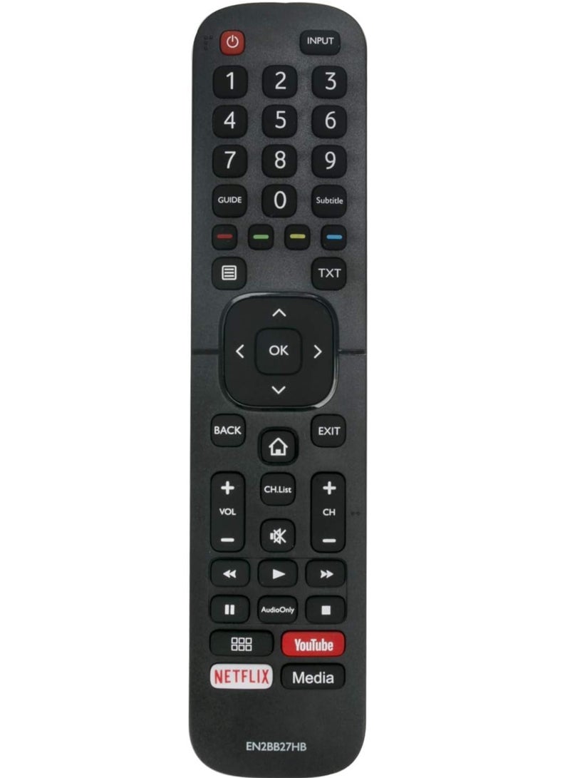 ELTRAZONE ELTERAZONE Replacement Compatible EN2BB27H B Remote Control Replace for Hisense TV Youtube Netflix H32A5600 H39AE5500 H32A5600UK H43A5600 H65A6100 - Image 2
