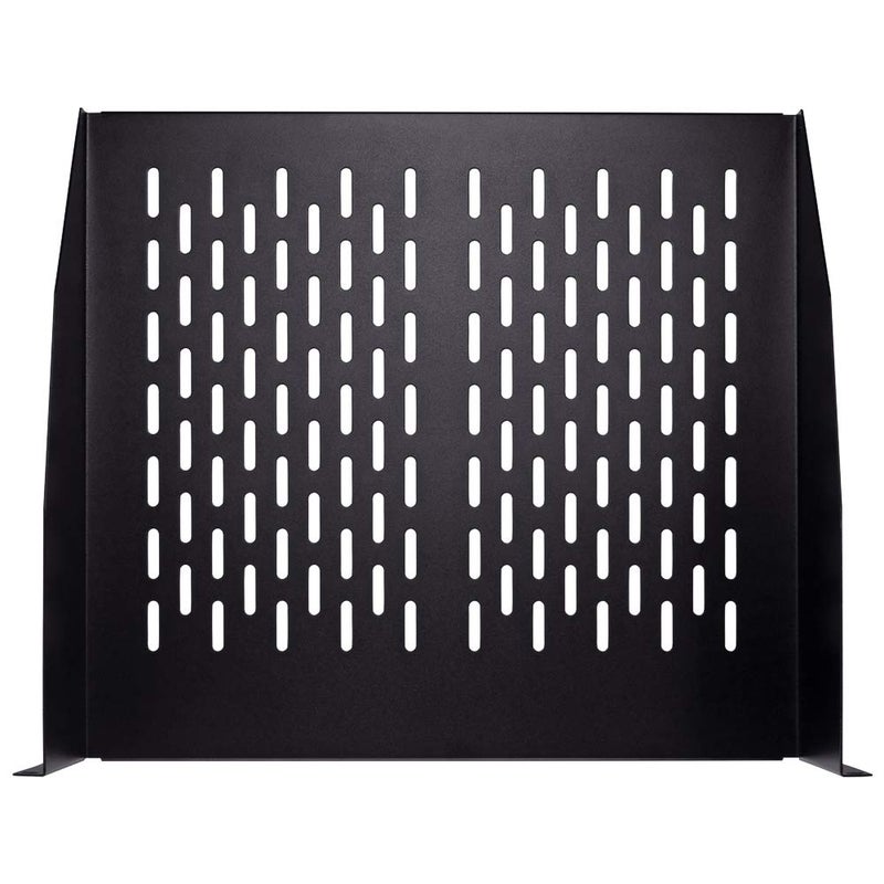 NavePoint 2U 19-Inch Universal Vented Rack Mount Cantilever Fixed Server Cabinet Shelf 16-Inches Deep Black - Image 3