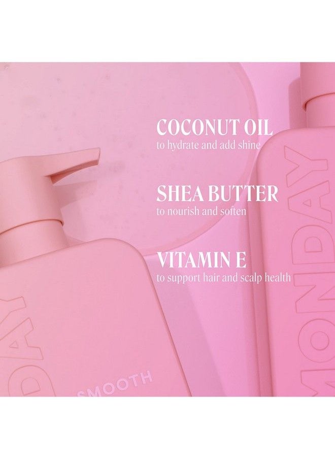 MONDAY HAIRCARE - بلسم مرطب 12 أونصة للشعر الجاف والخشن والمجهد والمجعد مصنوع من زيت جوز الهند وبروتين الأرز وزبدة الشيا وفيتامين إي، زجاجات قابلة لإعادة التدوير بنسبة 100% (350 مل) (10434) - Image 1