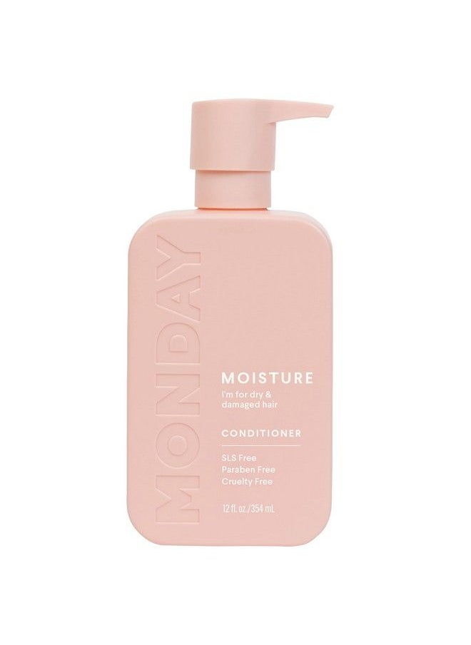 MONDAY HAIRCARE - بلسم مرطب 12 أونصة للشعر الجاف والخشن والمجهد والمجعد مصنوع من زيت جوز الهند وبروتين الأرز وزبدة الشيا وفيتامين إي، زجاجات قابلة لإعادة التدوير بنسبة 100% (350 مل) (10434) - Image 1
