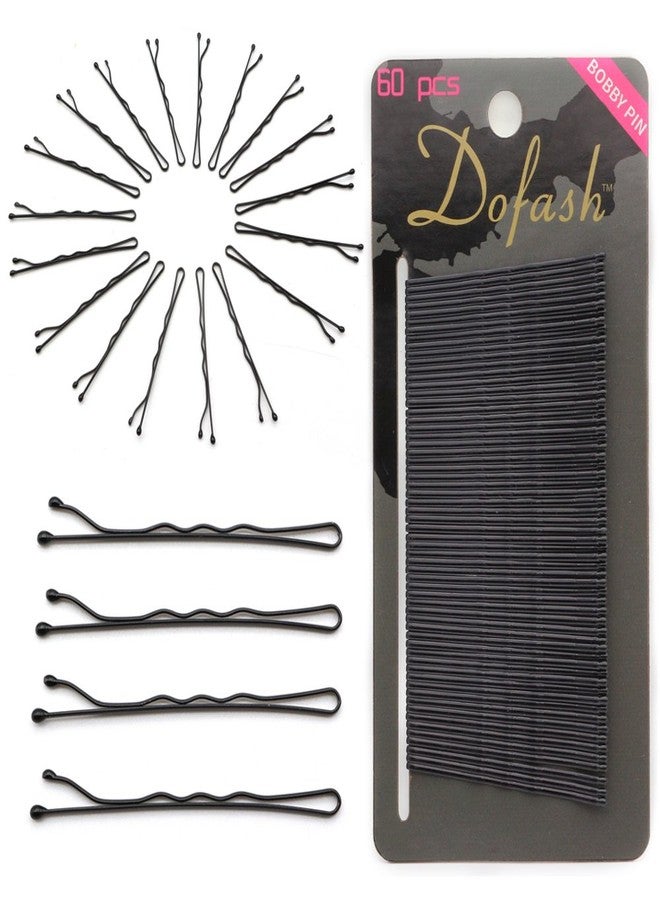 Dofash 5Cm/2In Bobby Pins Black Metal Hair Grips for Hair Decoration 60pcs (Black) - Image 1