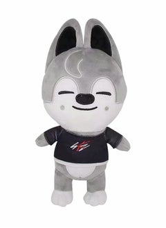 Excefore Plush Toy Stray Kids Stuffed Toy Gray Wolf Stuffed Animals Toy, Soft Plush Doll for Kids Adults Boy Girls Soft Stray Plush Birthday Gifts for Kids  - Image 1