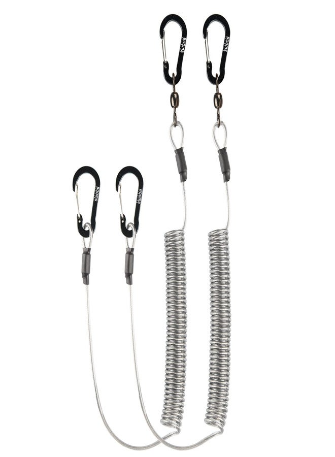 Booms Fishing T02 Fishing Pole Tether, Kayak Paddle Leash, Paddle Board Fishing Accessories, Heavy Duty Fishing Lanyard for Fishing Tools/Rods/Paddles, Black 2pcs - Image 1