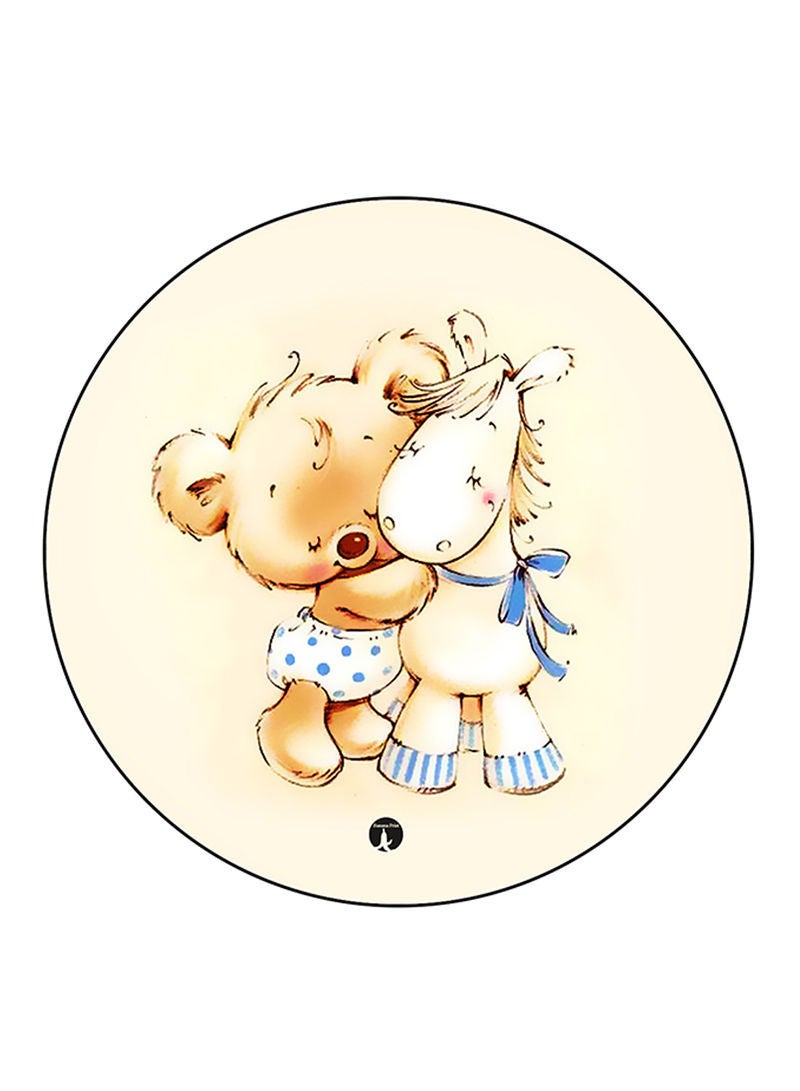 RKN Bear Printed Mouse Pad Multicolour