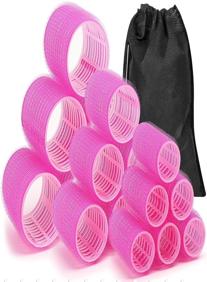 PINAKA Self Grip Rollers Hair Curlers 18Pcs Set Hair Roller 3 Sizes (6 Large, 6 Medium, 6 Small) (Pink Color) - Image 1