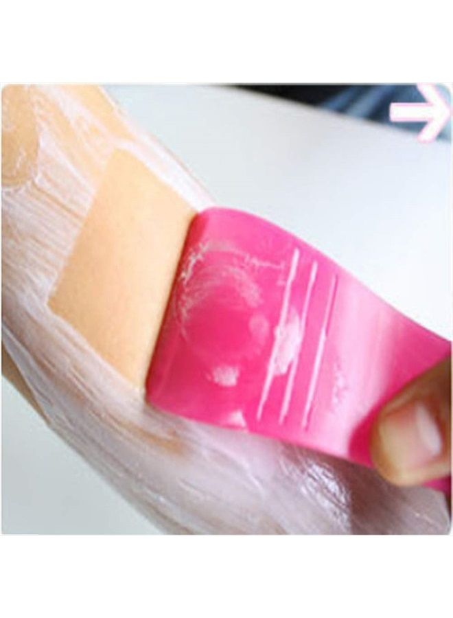 Luzen 12Pcs Hair Wax Cleansing Spatulas Sticks Mask Scraper Plastic Waxing Applicator & Depilatory Creams Hair Waxing Removal Beauty Tools, White and Rose Red - Image 4