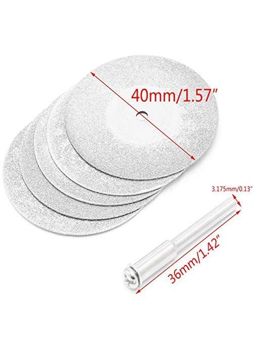 DIY Crafts DIY Crafts Pack Of 6 Pcs40mm 40mm Silver Colour Multi Utility 40mm Diamonte Cutting Discs Drill Bit Shank For Rotary Pack Of 6 Pcs40mm 40mm Silver Colour Multi Utility  - Image 2