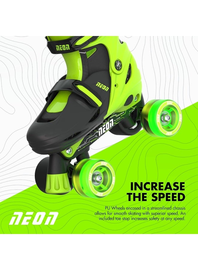 Yvolution 4 Adjustable Sizes Roller Skates Light Up Wheels for Girls Boys for Kids Inline and Quads Kids Skates (12-2 or 3-6 US) - Image 5