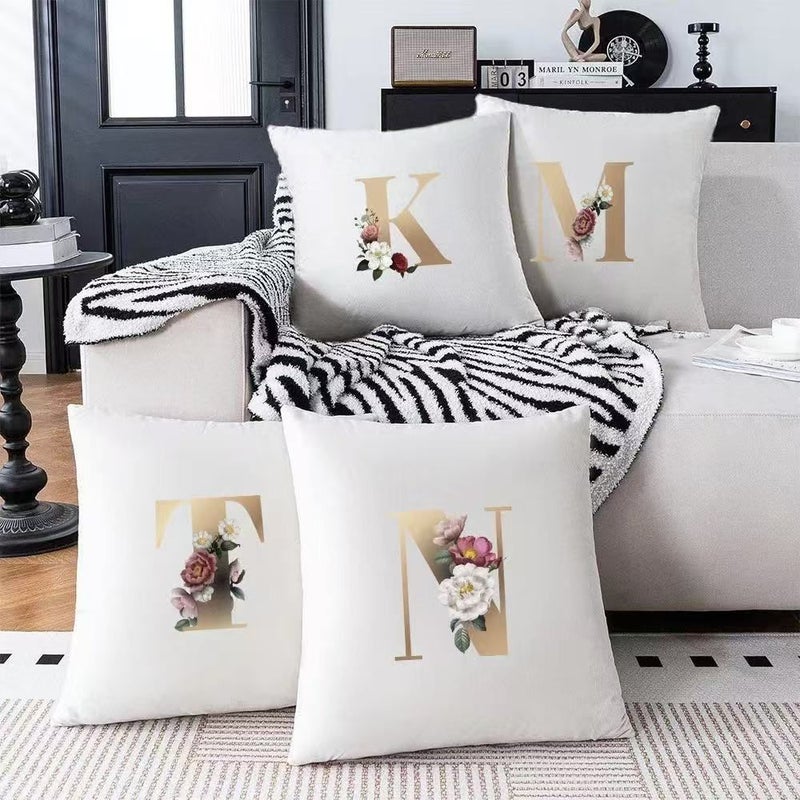 Original Color Gold Velvet Pillowcase 19.69x19.69 Inch Decorative Cushion Cover Comfortable Skin Friendly Fabric Breathable Odorless For Living Room Sofa - Image 1